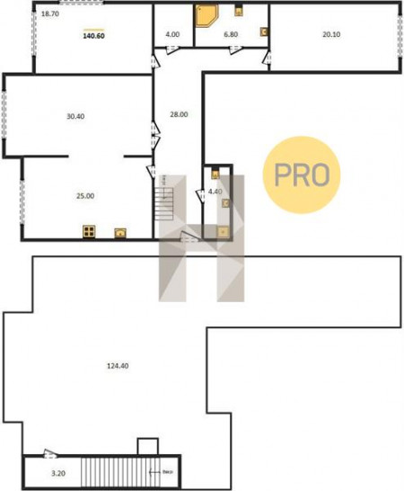 Трёхкомнатная квартира 177.9 м²